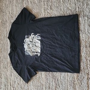 **BARELY WORN** Black and white shein anime girl tee shirt men's size medium